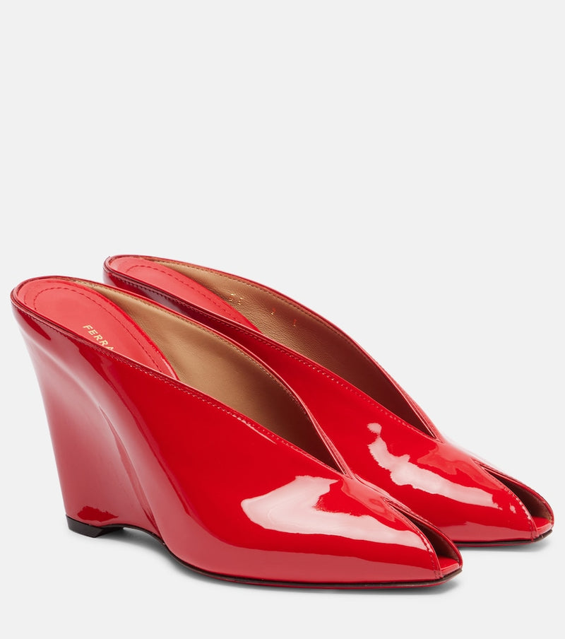 Ferragamo Alicia leather mules