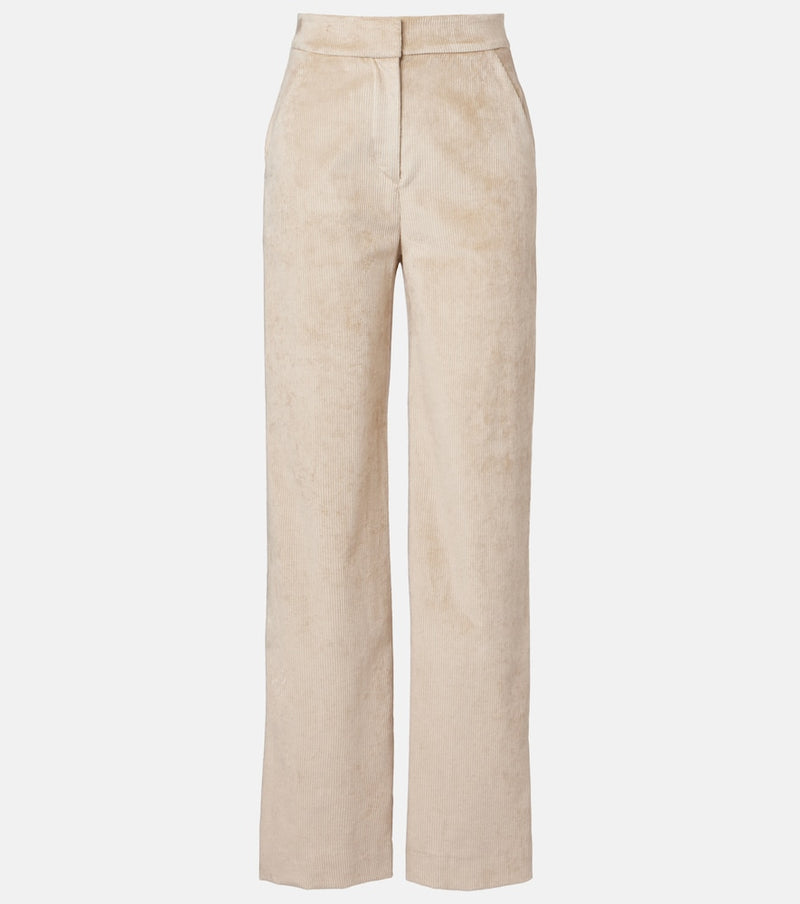 Veronica Beard Grigore cotton-blend corduroy wide-leg pants