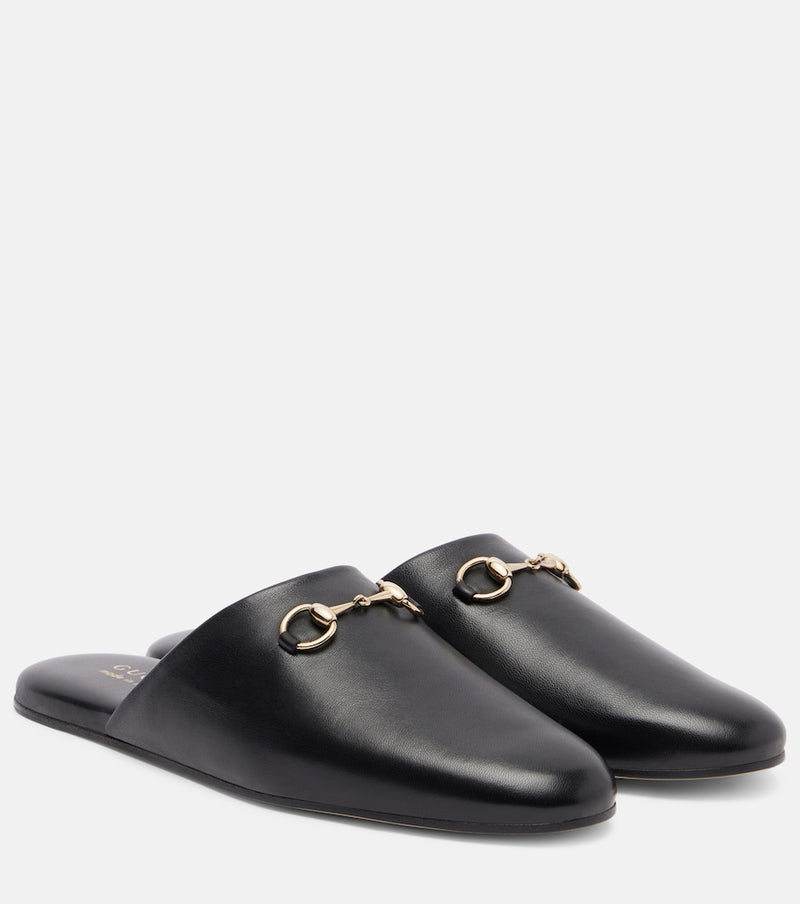 Gucci Horsebit leather mules
