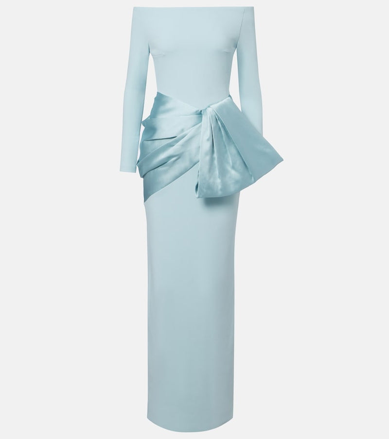 Solace London Kori satin-trimmed gown