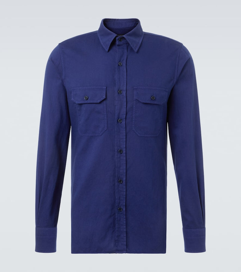 Tom Ford Cotton and linen drill shirt