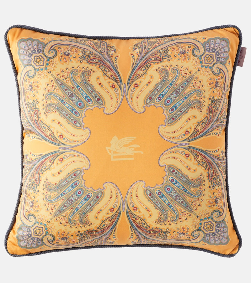 Etro Kiri paisley printed cotton cushion