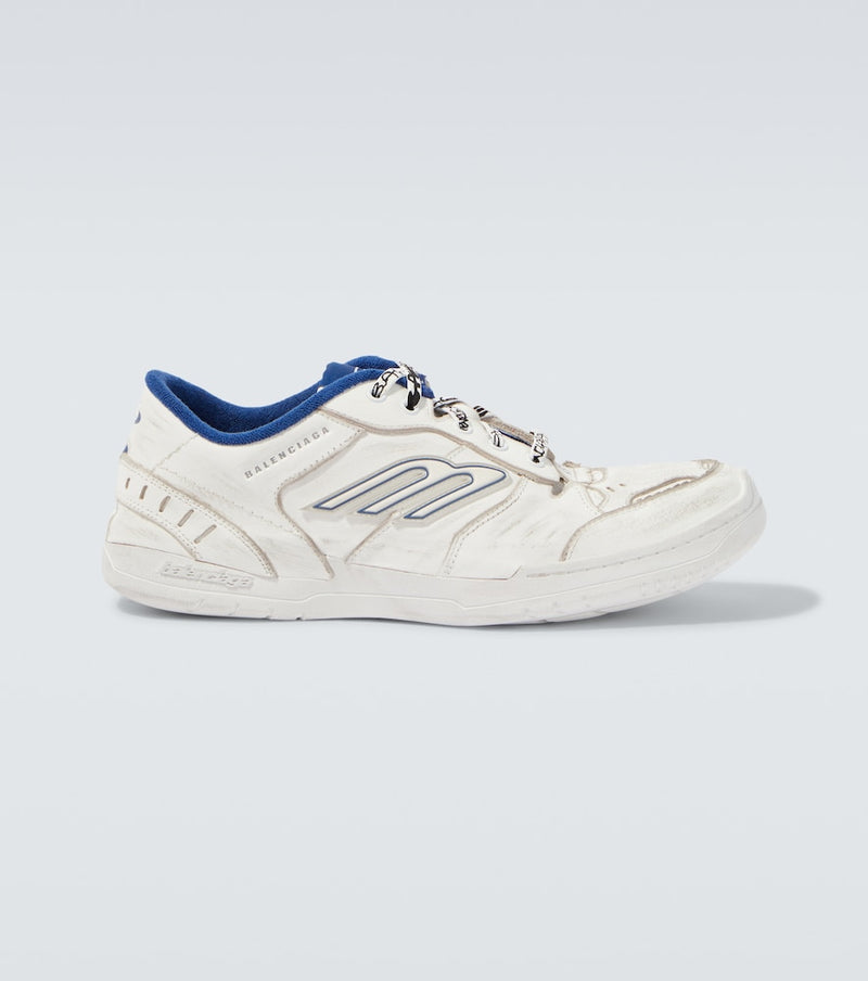 Balenciaga Hamptons distressed leather sneakers
