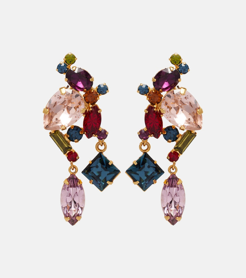 Jennifer Behr Ambra crystal-embellished drop earrings