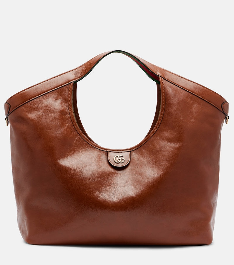 Gucci Gucci Giglio Large leather tote bag in Brown