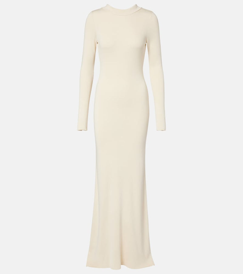 Aya Muse Elowen open-back silk-blend maxi dress in White