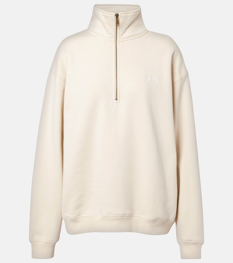 The Upside Hamilton Wren cotton half-zip sweatshirt in White