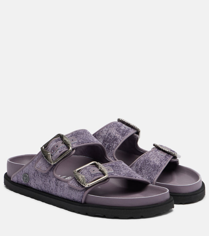Birkenstock 1774 Arizona velvet slides