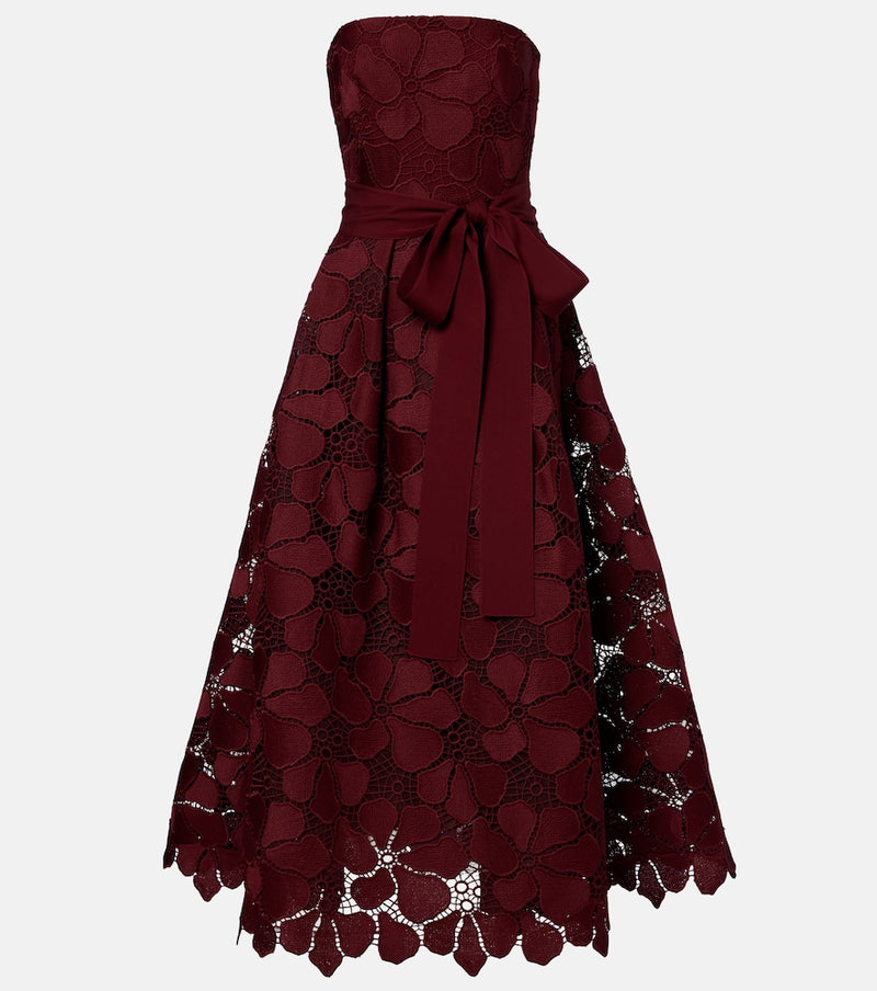 Elie Saab Silk-blend guipure lace cocktail dress
