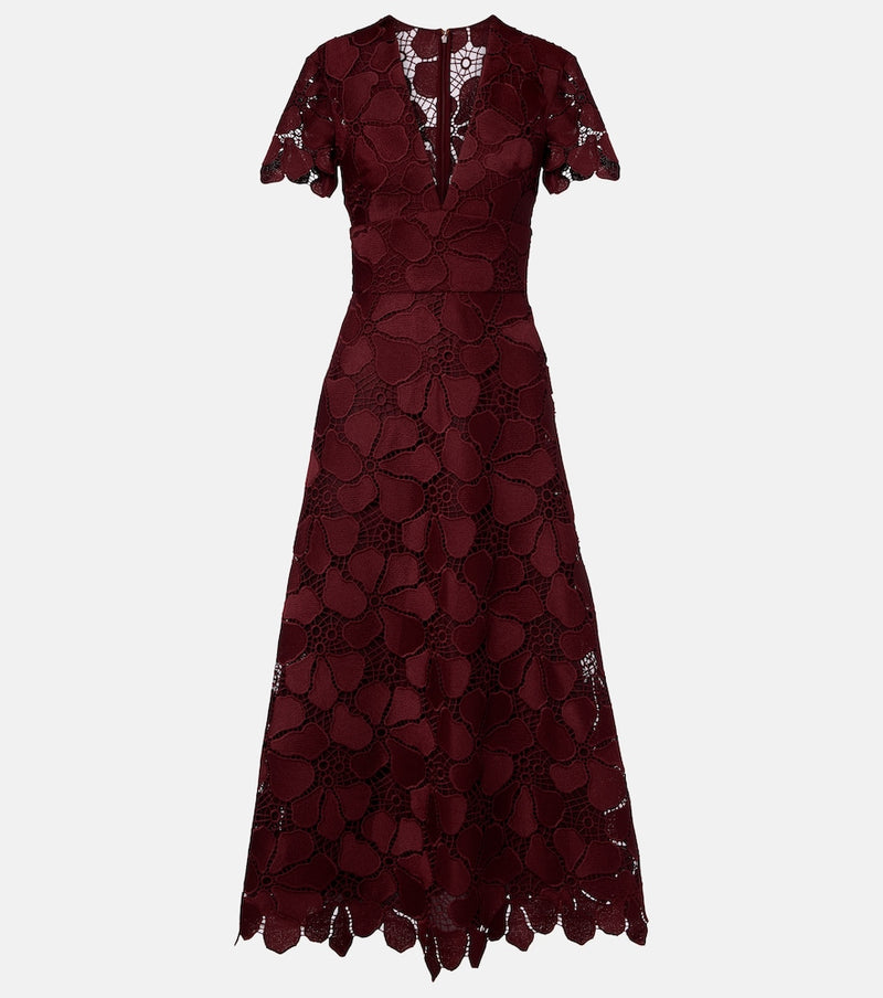 Elie Saab Guipure lace silk-blend maxi dress