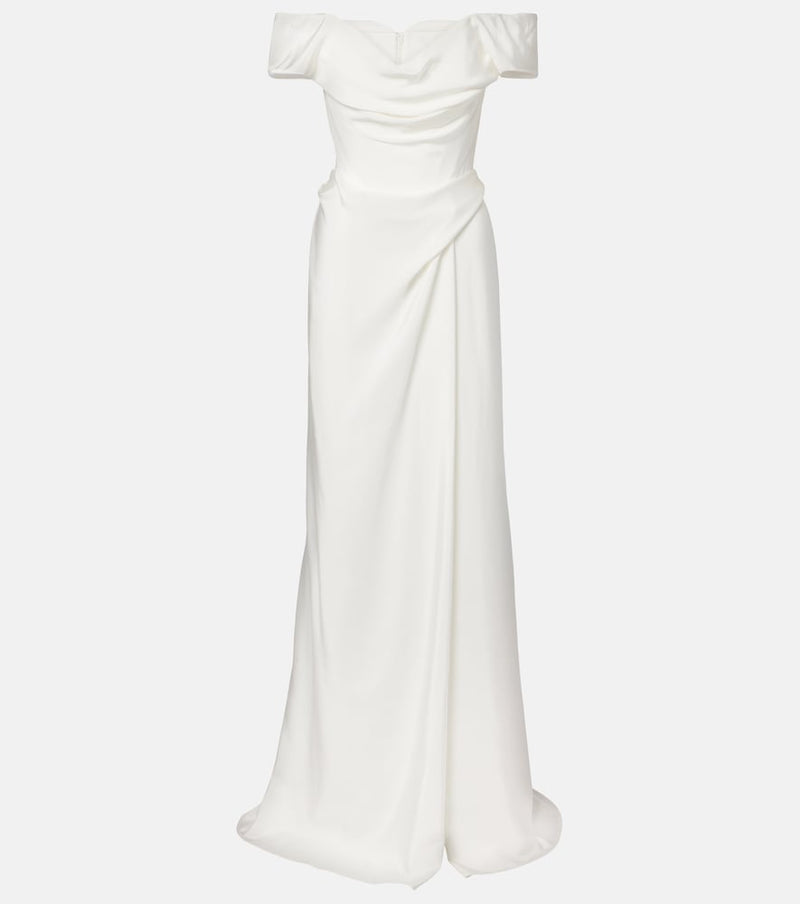 Vivienne Westwood Bridal Mabel draped off-shoulder silk gown