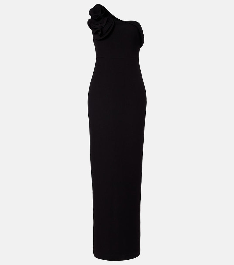 Roland Mouret Floral asymmetric corset gown