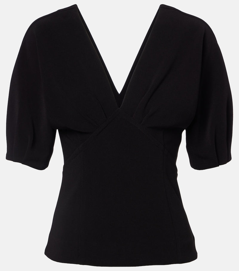 Proenza Schouler Darena crepe top in Black
