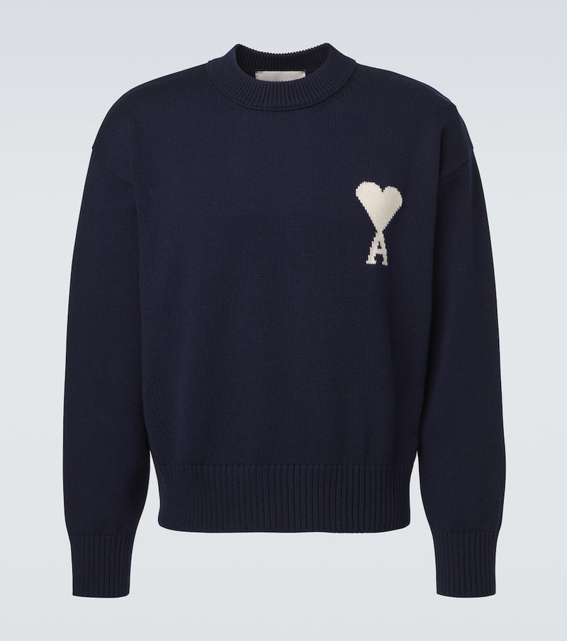 Ami Paris Ami de Cour wool and cotton sweater