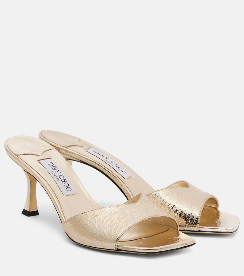 Jimmy Choo Skye 70 metallic mules