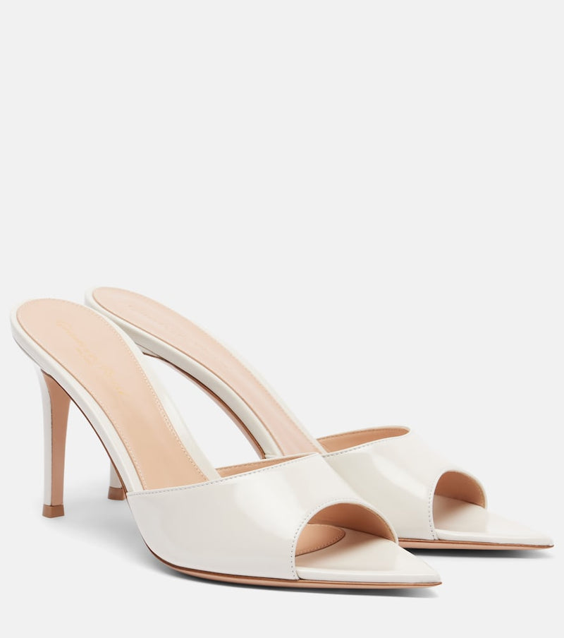 Gianvito Rossi Elle 85 patent leather mules