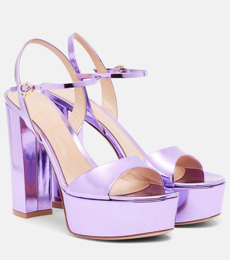 Gianvito Rossi Marlena 125 leather platform sandals
