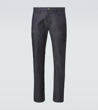 Giorgio Armani Cotton and silk-blend straight jeans