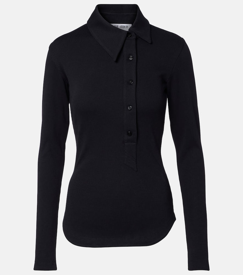 The Attico Ribbed-knit cotton jersey top