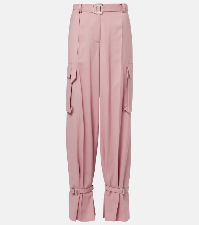 The Attico Belted cargo pants in Pink