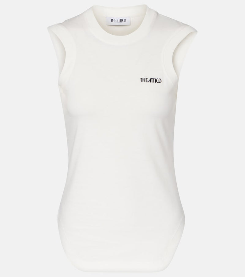 The Attico Logo cotton top