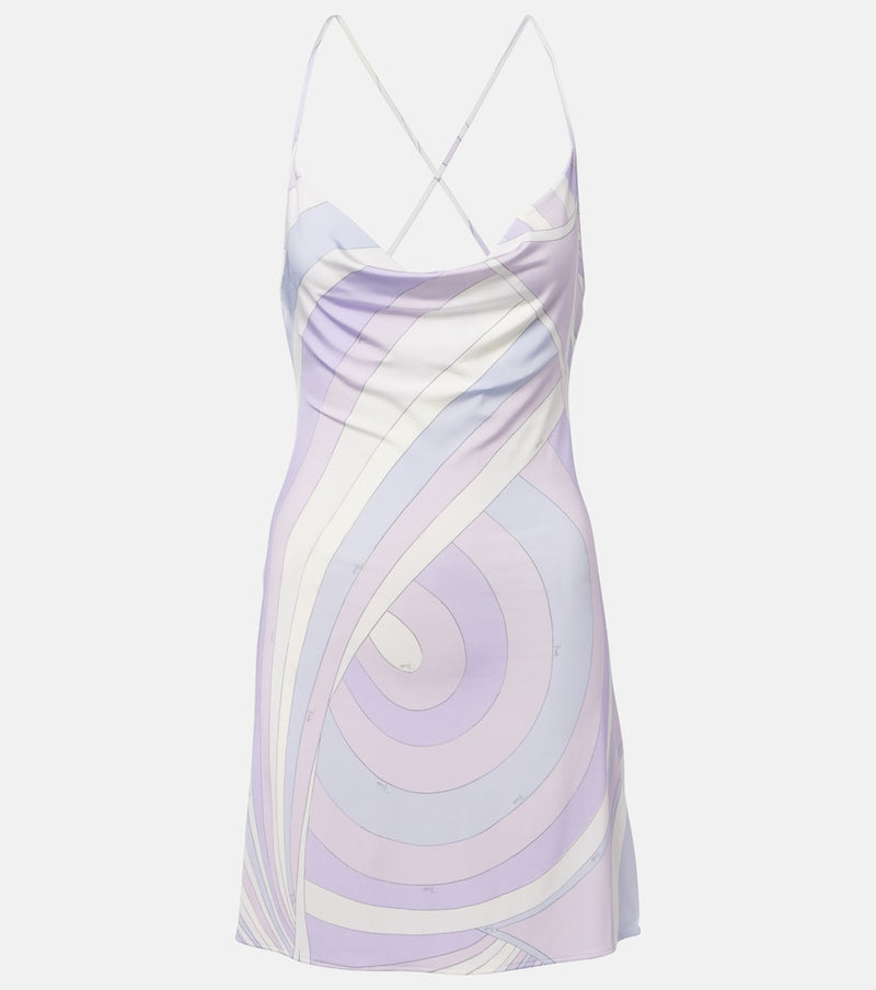 Pucci Iride satin jersey minidress