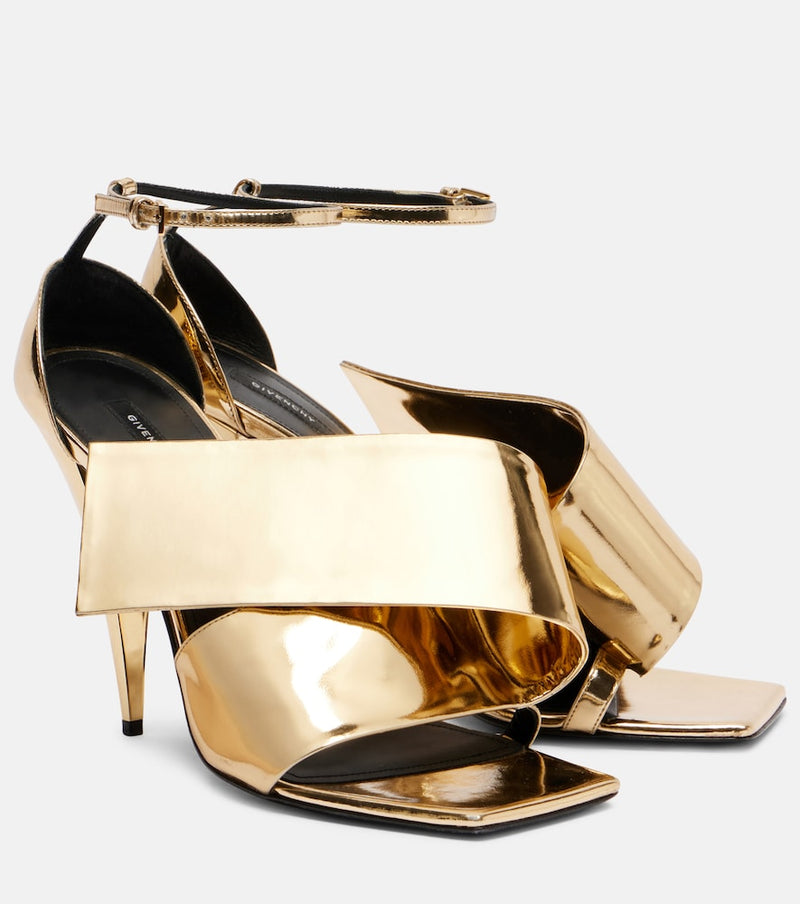 Givenchy Sliced Square 90 patent leather sandals