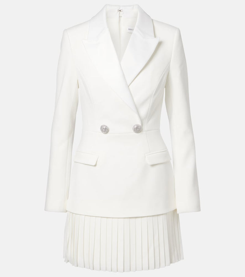 Rebecca Vallance Bridal Atlas pleated blazer dress