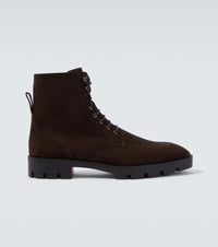 Christian Louboutin Caracolo Lion leather lace-up boots