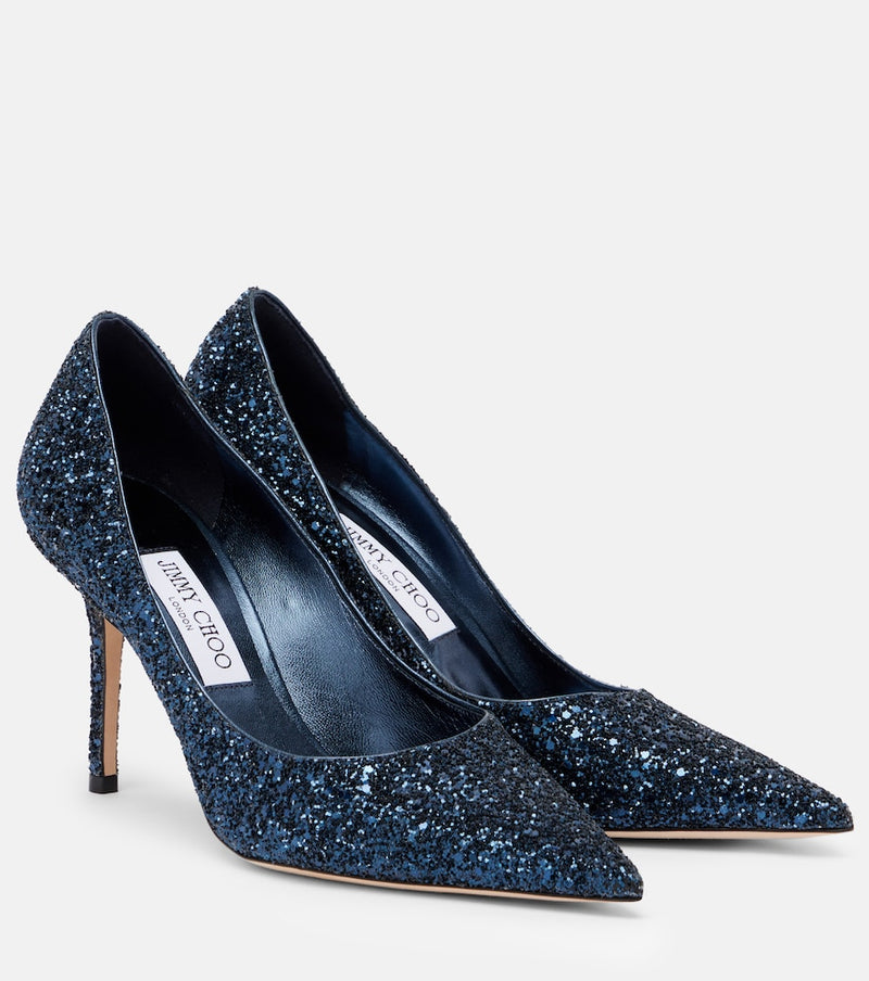 Jimmy Choo Love 85 glitter pumps
