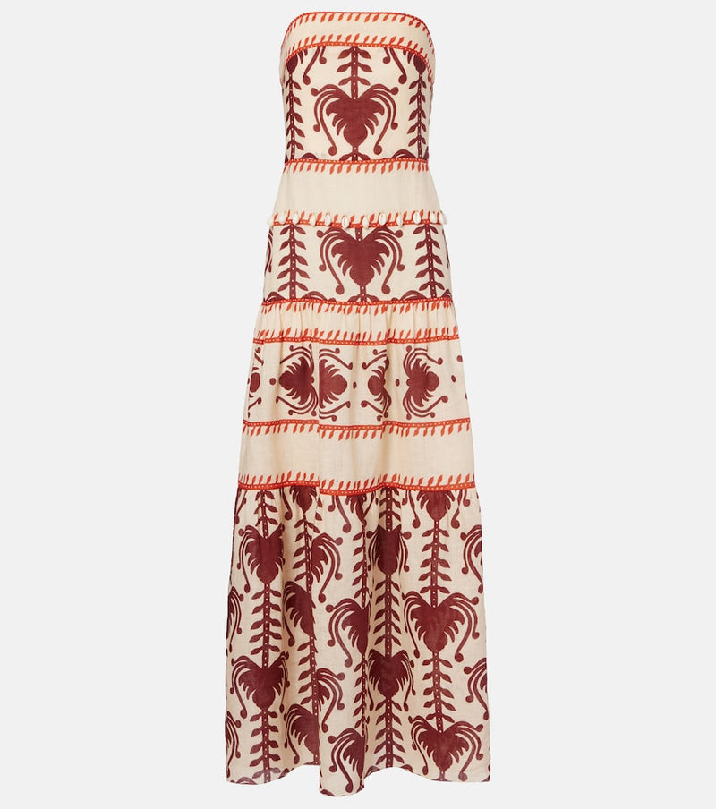 Johanna Ortiz Printed linen maxi dress