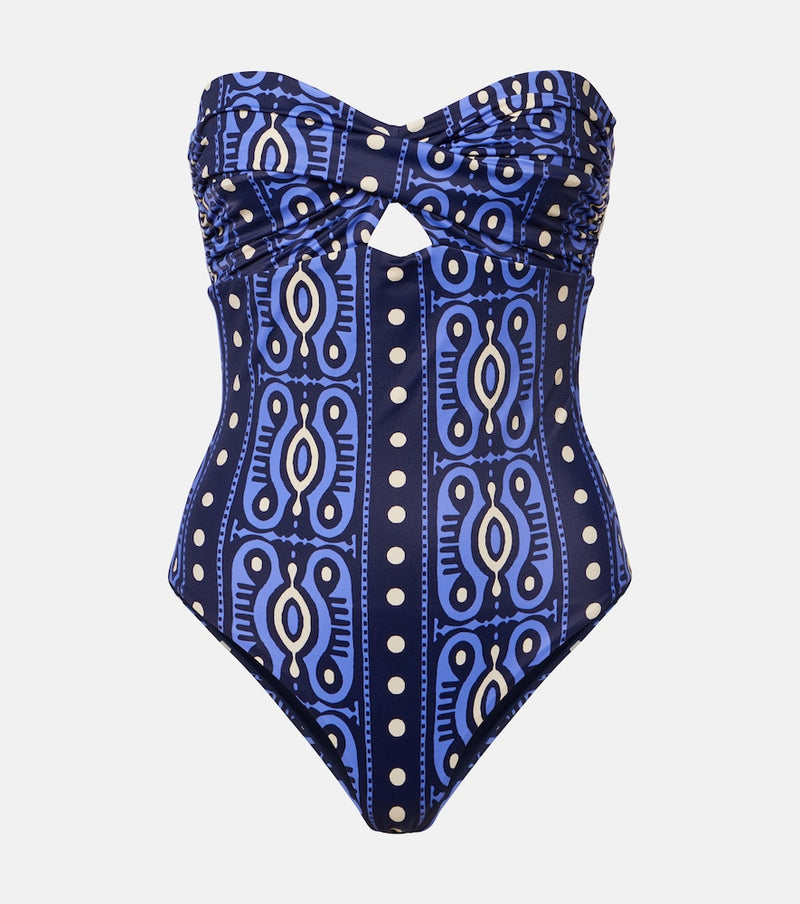 Johanna Ortiz Printed cutout swimsuit