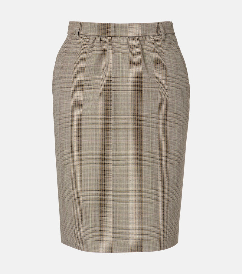Gucci Prince of Wales check wool pencil skirt