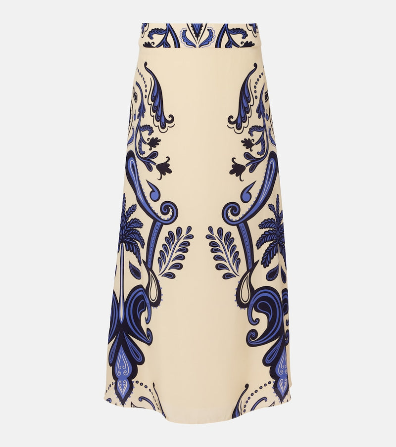 Johanna Ortiz Paisley silk maxi skirt