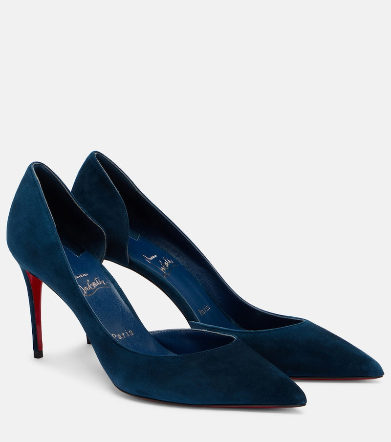 Christian Louboutin Iriza 85 suede d\'Orsay pumps