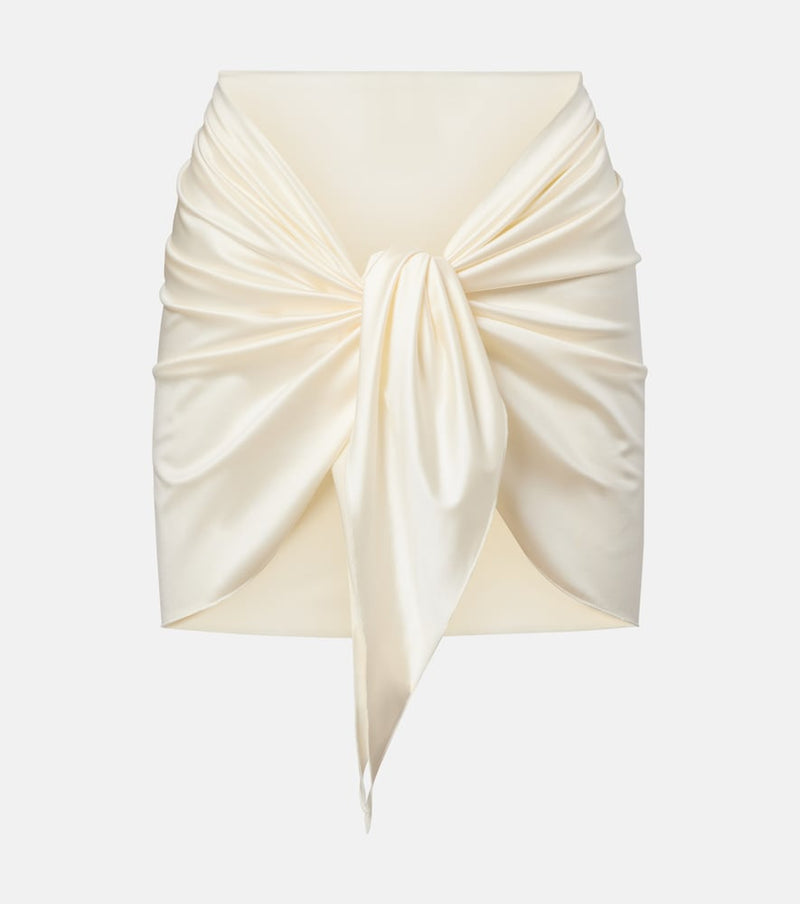 Montce Draped satin beach cover-up