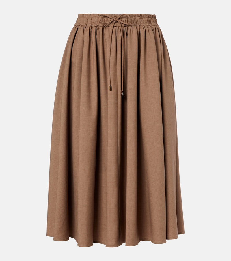 Max Mara Livrea virgin wool midi skirt
