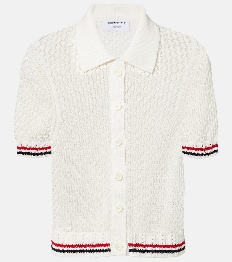 Thom Browne Pointelle cotton top