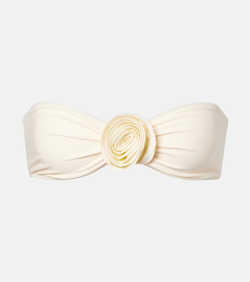 Same Rosette floral-applique bandeau bikini top
