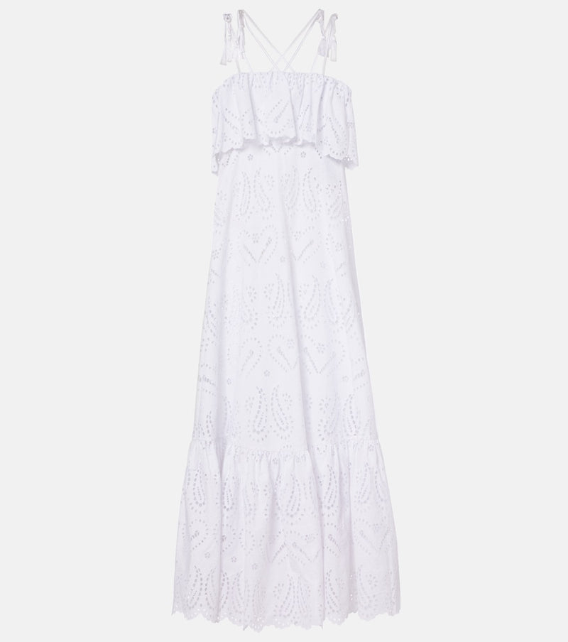 Etro Broderie anglaise cotton-blend maxi dress