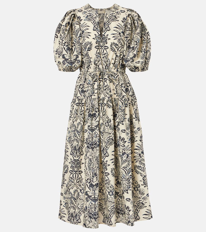 Ulla Johnson Harriet printed cotton poplin midi dress
