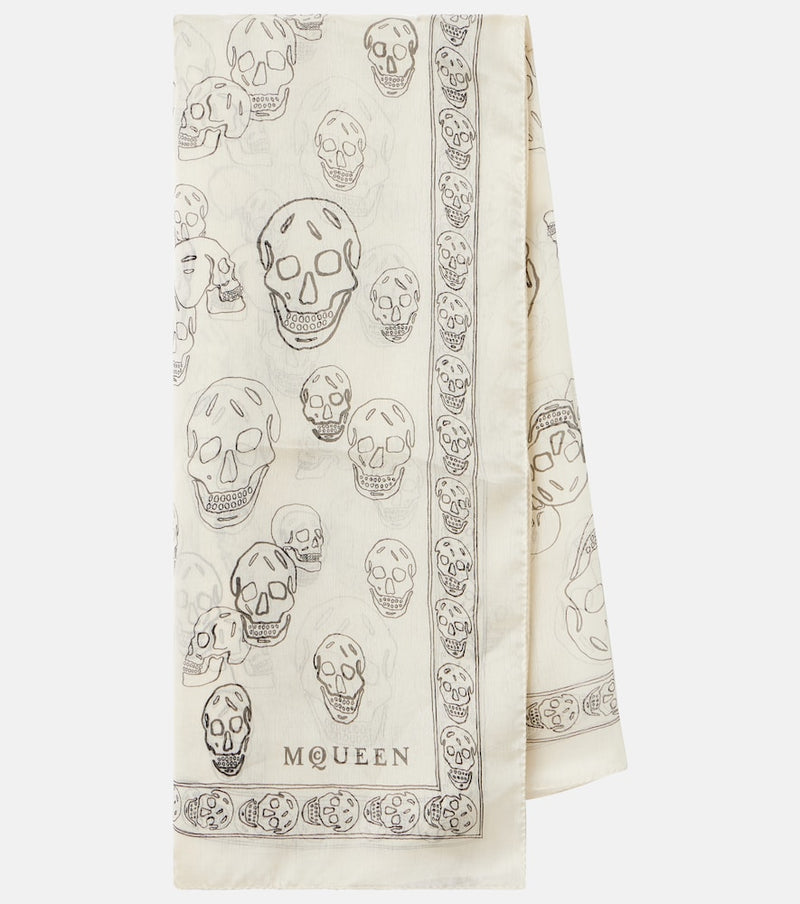 McQueen Skull silk scarf