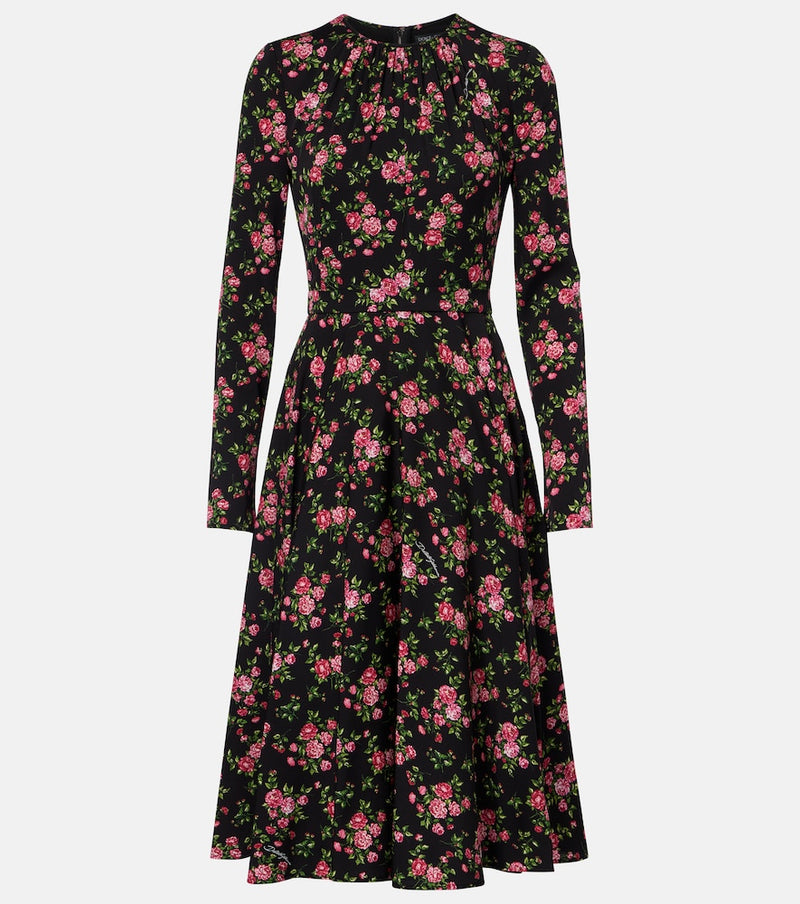 Dolce & Gabbana Floral silk-blend midi dress