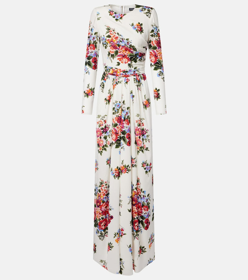 Dolce & Gabbana Floral silk-blend charmeuse gown