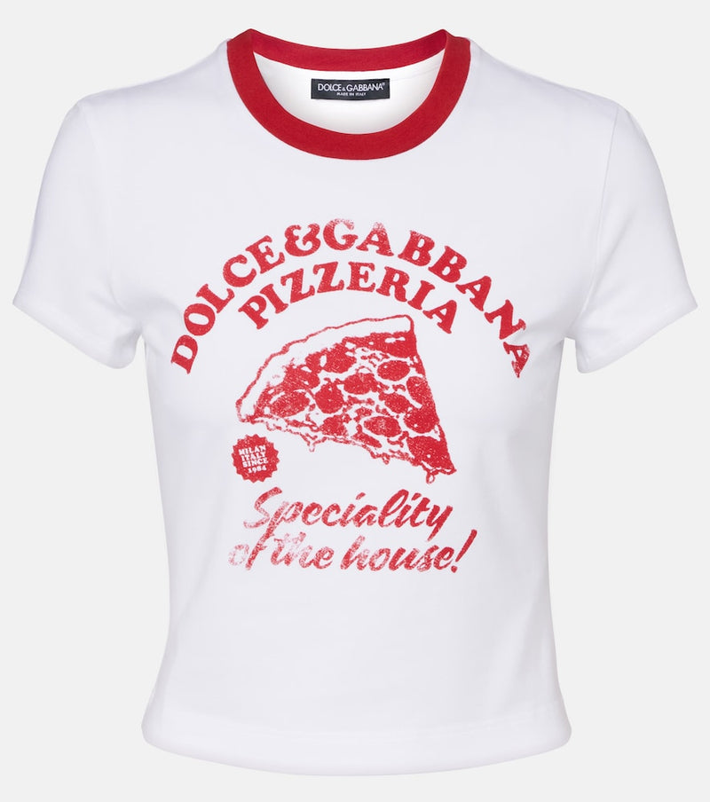 Dolce & Gabbana Printed cotton-blend jersey T-shirt