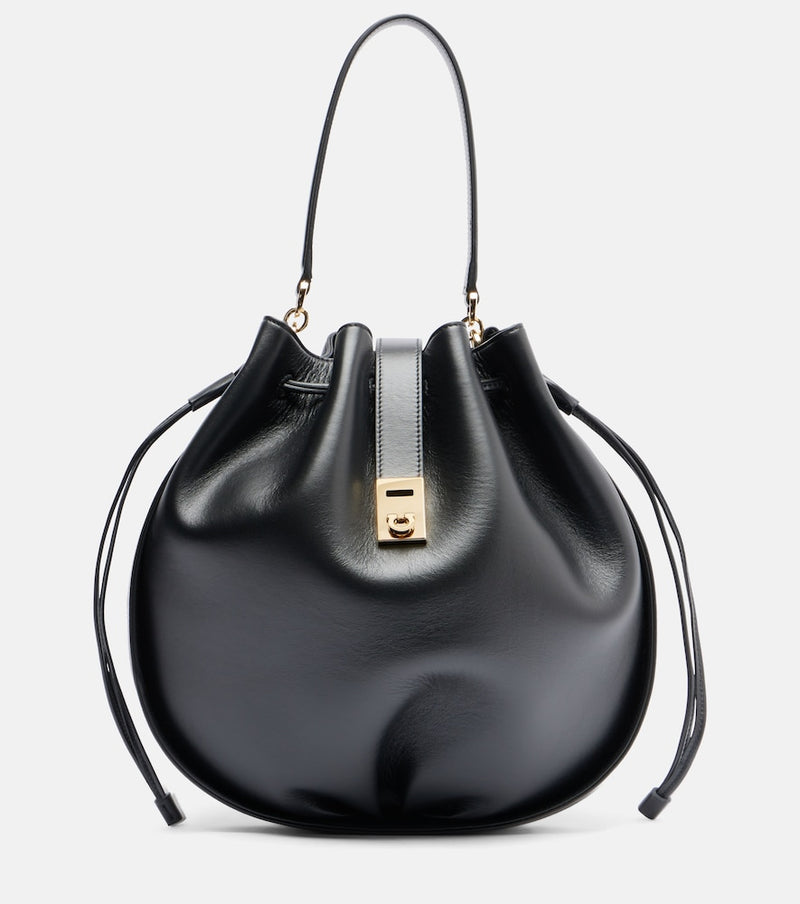 Ferragamo Hug leather bucket bag