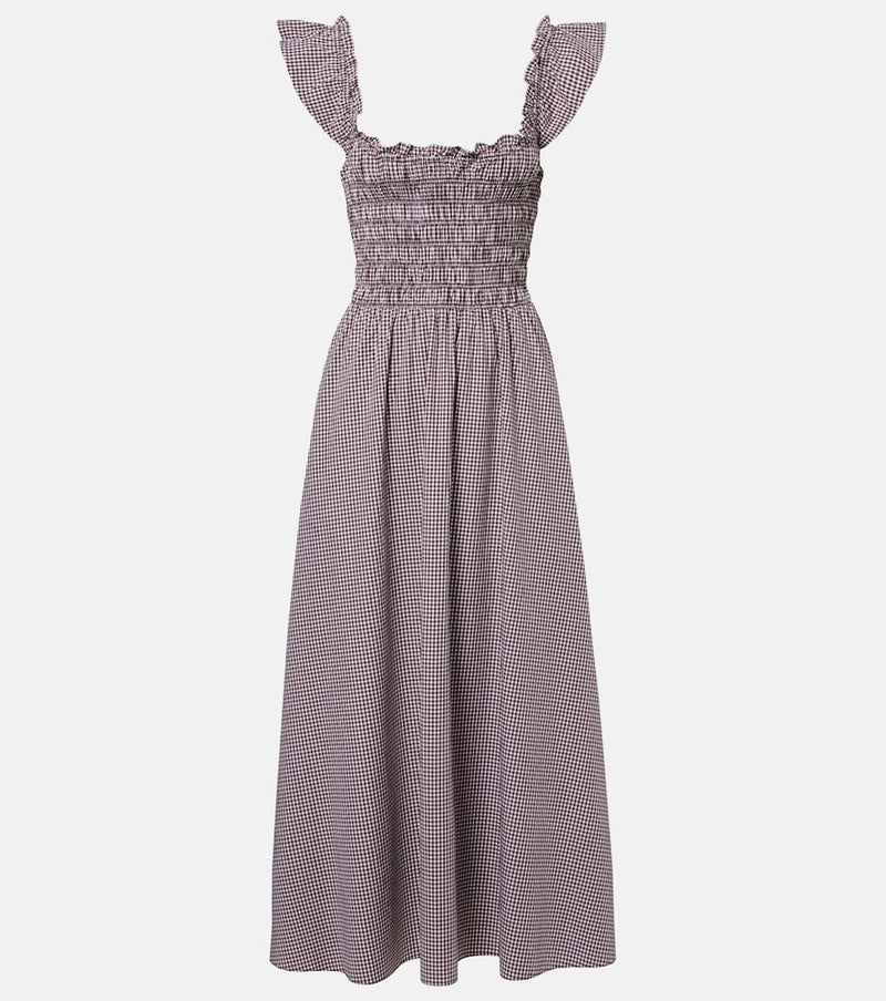 Faithfull Eudora gingham cotton-blend maxi dress