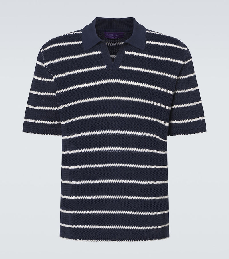 Ralph Lauren Purple Label Striped cotton polo shirt