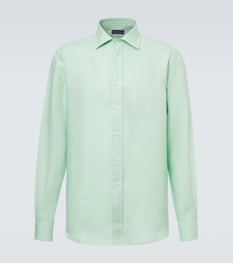 Ralph Lauren Purple Label Checked linen shirt