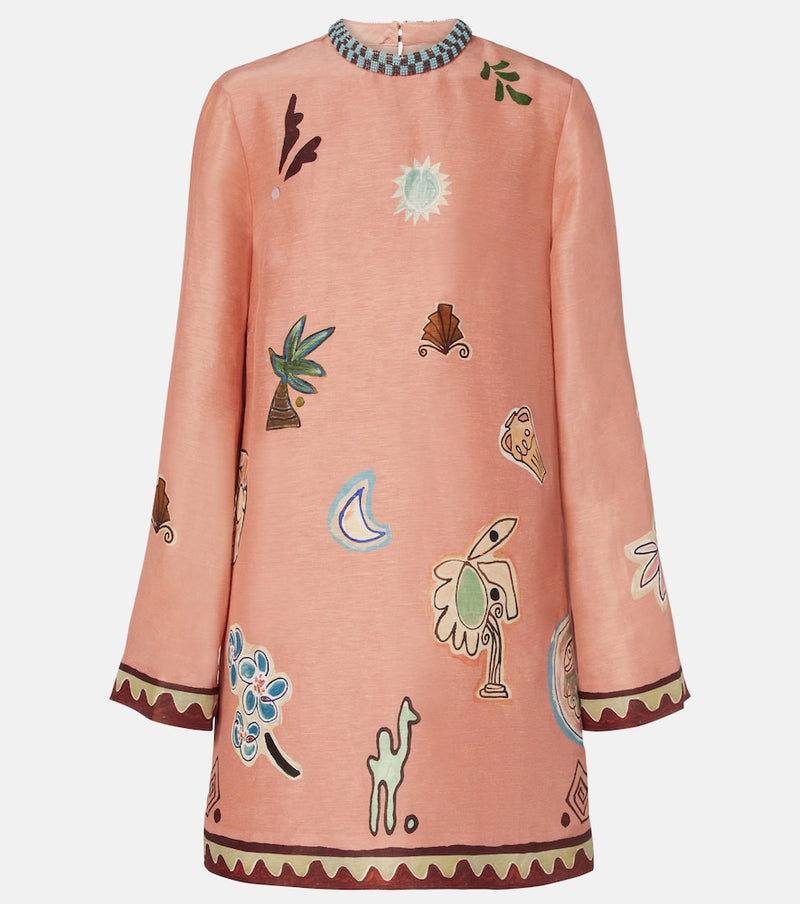 Alemais x LRNCE Laurence linen and silk minidress